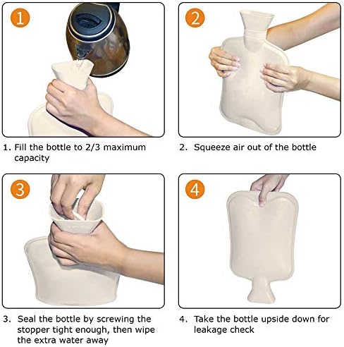 2 Paket Kauçuk Sıcak Su Şişesi Kapaklı Küçük - Ağrı kesici, Boyun ve Omuzlar, Ayak ısıtıcı, Adet Krampları, Sıcak ve Soğuk Terapi