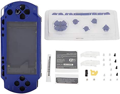 Pomya Tam Konut Case Coverfor PSP, Yedek Anti-Damla Kabuk PSP 1000 için Düğmeler Kiti ile Set Yedek Kabuk (Mavi)