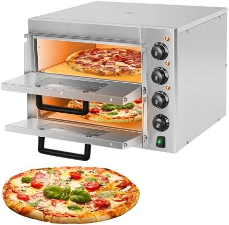 Ticari pizza fırını Tezgah 3000 W 14 Elektrikli pizza fırını Çift Katlı Katmanlı Çok Amaçlı Aperatif Fırın Restoran Mutfak Ev