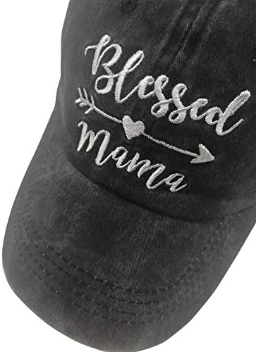MANMESH HATT Mübarek Anne At Kuyruğu Şapka Vintage Yıkanmış Sıkıntılı Beyzbol baba şapkası Kadınlar için