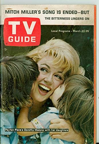 1965 TV Rehberi 20 Mart Peyton Place'den Dorothy Malone-Iowa Baskısı Çok İyi (10 üzerinden 3) Mickeys Pubları tarafından İyi