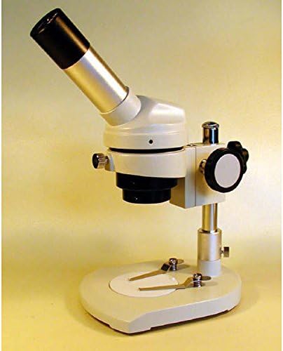AmScope K104-Z İlköğretim Stereo / Diseksiyon Mikroskop, 10x ve 20x Widefield Mercek, 20x-40x Büyütme, Geri Dönüşümlü Siyah /