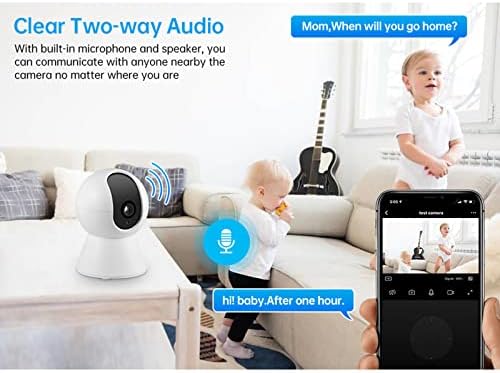 Tuya Akıllı Wifi bebek izleme monitörü, kapalı Otomatik Takip Ev Güvenlik Gözetleme Otomatik Takip 3MP Gece Görüş IP Kamera