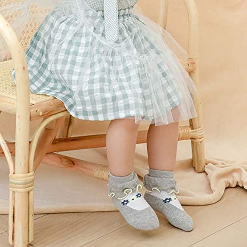 Looching Bebek Kız Turn Manşet Fırfır Dantel Pamuk Fırfırlı Elbise Ayak Bileği Ekip Elbise Çorap Yenidoğan / Bebekler/Toddlers