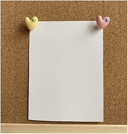 Duolai 30 pcs Şeker Düz Renk Aşk Kalp Serisi Dekoratif Raptiye Kutulu için Beyaz Tahta Corkboard Fotoğraf Duvar bülten tahtası