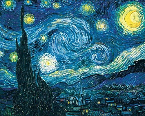 Culturenik Vincent Van Gogh Yıldızlı Gece Gece Dekoratif Güzel Sanatlar Poster Baskı, Çerçevesiz 16x20