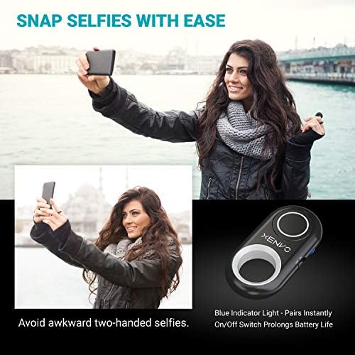 Xenvo Shutterbug-Kamera Deklanşör Uzaktan Kumandası-Bluetooth Kablosuz Selfie Düğmesi Tıklayıcısı-iPhone, iPad, Android, Samsung
