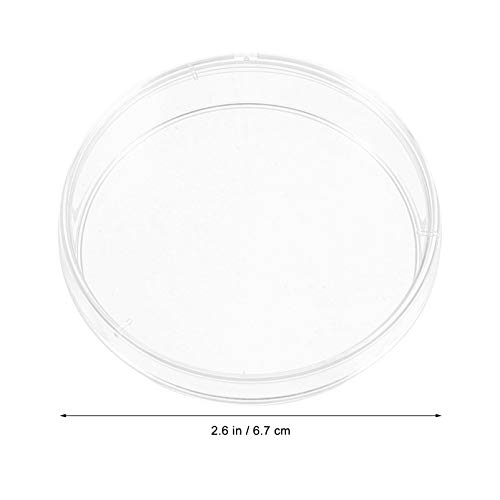 Baluue 30 pcs Plastik Petri kapaklı tencere seti Temizle Steril petri kapları Bioresearch Kültür Yemekleri için Okul Bilim Fuarı