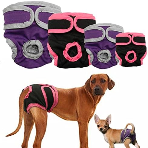 KYMEC Fizyolojik Pantolon Köpek Bezi Köpek Sıhhi Külot Pet İç Çamaşırı, elastik Bant Tasarımı Pamuk Yumuşak Küçük, Orta, Büyük