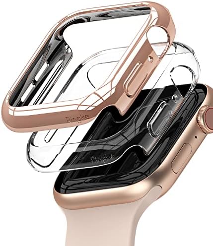Ringke İnce Kılıf [2 Paket] Apple Watch Serisi 6/5/4/SE 40mm ile uyumlu, iWatch Çerçeve [Sadece Çerçeve] Premium PC Sert İnce