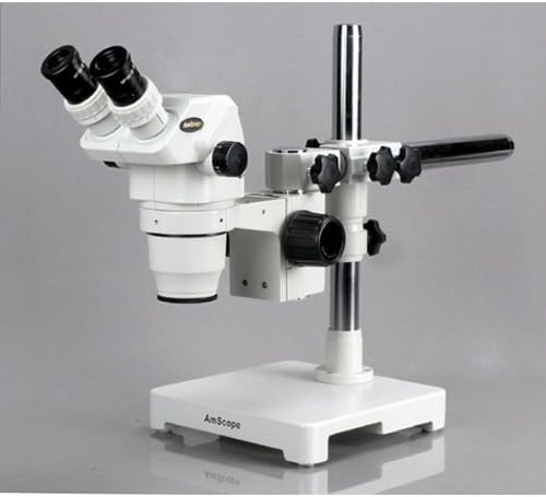AmScope ZM-3BW3 Profesyonel Binoküler Stereo Zoom Mikroskop, EW10x ve EW25x Göz Mercekleri, 2X-225X Büyütme, 0.67 X-4.5 X Zoom