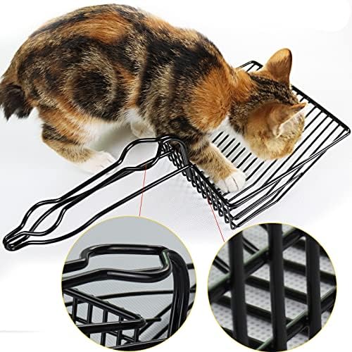 HXXCLL Jumbo Metal Kedi Kumu Kepçesi, Derin Kürek Hızlı Eleme Kum Elek, uzun ve Rahat Sap, Güzel ve Pratik kedi Kumu Kürek