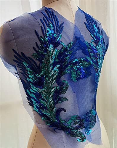 SELCRAFT için 1 adet Sequins Phoenix Örgü Nakış Aplike Yama Dans Etek Giyim DIY Dekorasyon Çiçek Yamalar Aksesuarları Dikmek