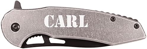 MTech USA Framelock Yay Destekli Açık Taşlı Gri Eloksallı Alüminyum Saplı Cep Katlanır Bıçak, NDZ Performance - Name Carl tarafından