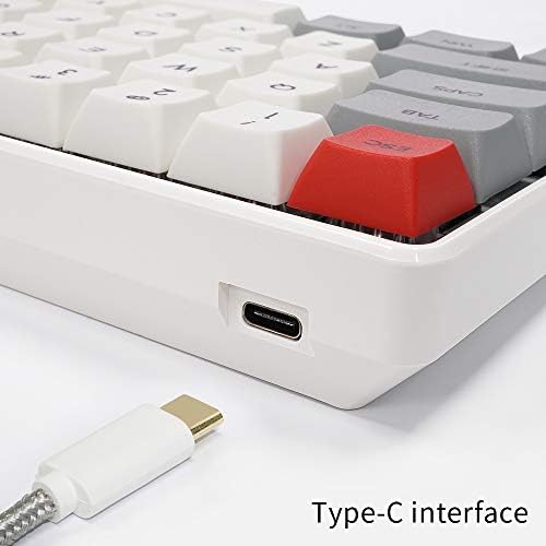 YUNZII SK61 Gri Hotswap Mekanik oyun klavyesi ile Optik Anahtarı, RGB, Programlanabilir Özel Klavye (Gateron Siyah Anahtarı,