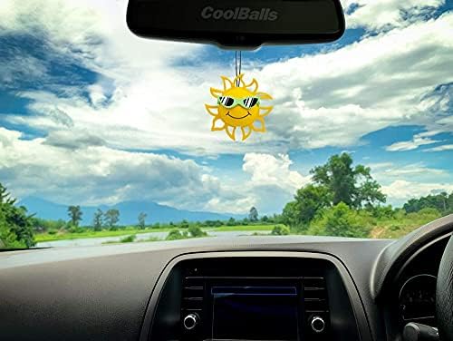 Coolballs California Sunshine w Güneş Gözlüğü Araba Anteni Topper Sevimli Araba Aksesuarı (Şişman Güdük Tarzı Antene Uyar) (Büyük