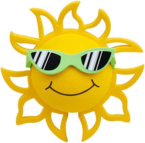 Coolballs California Sunshine w Güneş Gözlüğü Araba Anteni Topper/Otomatik Ayna Dangler/Masaüstü Bobble Buddy (Yeşil Güneş Gözlüğü)
