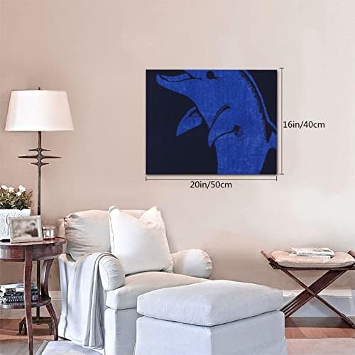 Mavi Oyun Yunus Duvar Sanatı tuval yağlıboya Resim By Numbers Akrilik Yağlıboya Sanat Galerisi Wrap Modern Ev Sanat Asmak İçin