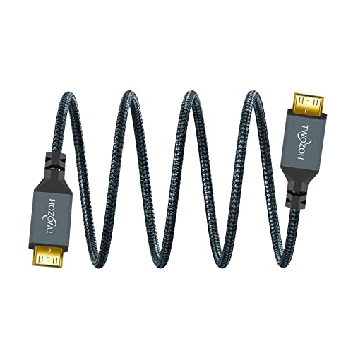 Twozoh Mini HDMI-Mini HDMI Kablosu, (C Tipi) Mini HDMI Erkek-Mini HDMI Erkek Kablosu, HDMI Mini Erkek-Erkek Kablosu Desteği 3D