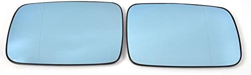 BAWAQAF Araba ısıtmalı Dikiz Aynası Camı,Araba Mavi Geniş Açılı Ayna Camı, BMW 7,3 Serisi E46, E65 E66 E67, 51167028427,51167028428
