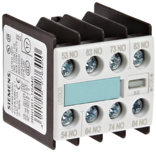 Siemens 3RH19 11-1GA40 Kontrol Rölesi, Boyut S00, Geçmeli Yardımcı Anahtar Blokları, Vidalı Bağlantı, 80 E Kimlik Numarası, 4