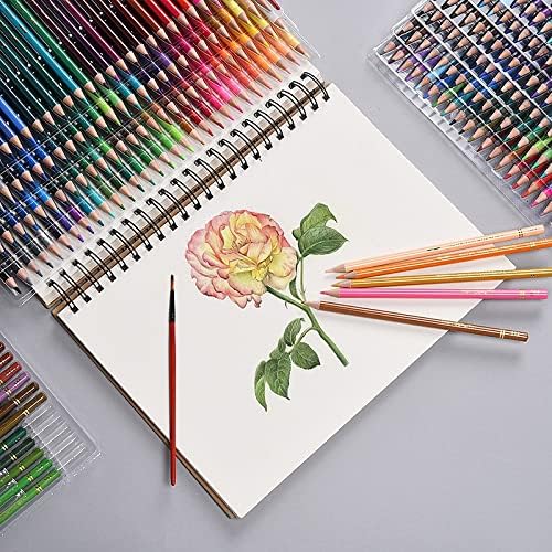 XZJJZ 180 Renk Suluboya Çizim Seti Renkli kalemler Sanatçı Boyama Eskiz Ahşap renkli kurşun kalem Okul Sanat Malzemeleri (Renk: