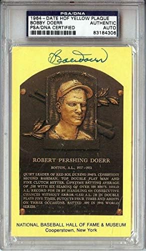 Bobby Doerr İmzalı Hall of Fame Kartpostalı Boston Red Sox PSA 83184306-MLB İmzaları Kesti