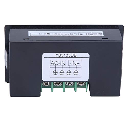 LCD Voltmetre DC Dijital Gerilim Metre Cihazı AC100-240V YB5135DB Voltmetre Paneli Mavi Aydınlatmalı (DC 0-200mV)