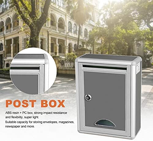 Posta Kutusu, Duvara Monte Alüminyum Alaşım Vintage Posta Mektup Kilitlenebilir Güvenli, posta Kutusu Parsel Teslimat Kutusu