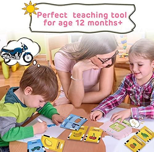 MOFGDNI Bebek Flash Kartları Eğitici Oyuncaklar için 2 3 4 Yaşında, öğrenme Kaynağı Elektronik Interaktif Oyuncaklar için 2-4