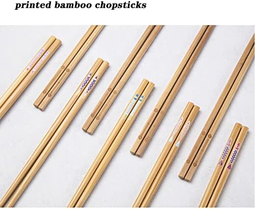 SAİNSUNRLP Bambu Çubuklarını 10 Pairs Kullanımlık Çubuklarını Bulaşık Makinesinde Yıkanabilir Japon Doğal Baskılı Bambu çubuklarını
