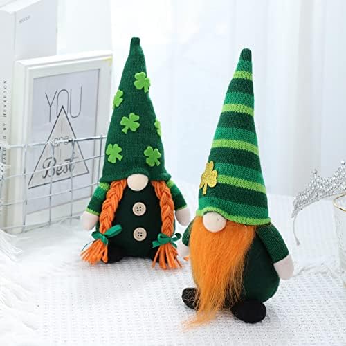 Aziz Patrick Günü Gnome Peluş Elf Süslemeleri, Aziz Patrick Günü İrlandalı Süslemeleri,Yeşil Şapka Bebek Meçhul Yaşlı İrlandalı
