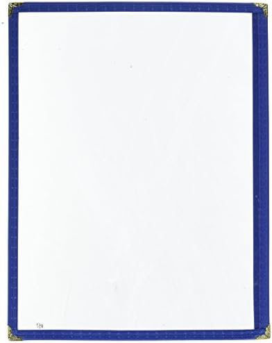 Winco Tekli Menü Kapağı, 12 inç x 9,5 inç, Mavi