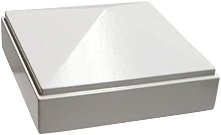Metal Direkler için 3 x 3 Alüminyum Piramit Direk Kapağı - Basınca Uygun-Beyaz