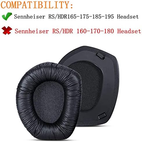 Yedek Kulak Yastık Earpads ile Uyumlu Sennheiser RS165 RS175 HDR165 HDR175 Kablosuz Kulaklık (kulaklık yastığı)