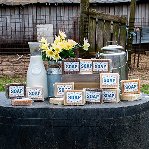 Bates Family Farm Goat Milk Bar Soap-ABD'de üretilen yüz ve vücut için Eski Moda El Yapımı Yağ ve Lye Sabunu (Nane)