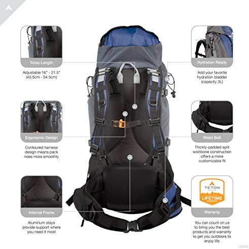 TETON Sports Hiker 3700 Ultralight İç Çerçeve Sırt Çantası-Temel Sırt Çantanız Değil; Yürüyüş, Kamp, Seyahat ve Açık Hava Etkinlikleri