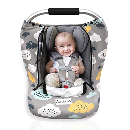 Bebek Araba Koltuğu Kapakları-Akrabros Çok Fonksiyonlu Bebek Carseat Gölgelik Erkek Kız için, Sıkı Nefes Ayarlanabilir Peep Pencere