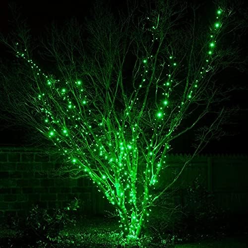 Funpeny 85 FT 240 LED noel ışıkları, su geçirmez uzatılabilir yeşil tel peri dize ışıkları takın, 8 aydınlatma modları için Noel