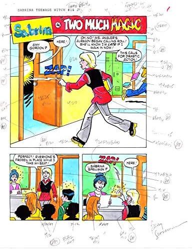 Sabrina El Boyaması Çizgi Roman Renk Kılavuzu 1998 Archie Yayınları Sayfa 1