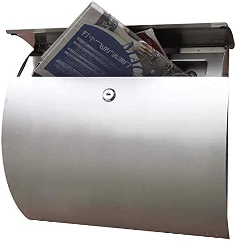 GXBCS Duvara Monte Posta Kutuları Parsel Kutusu Posta Kutusu Metal Posta Kutusu Paslanmaz Çelik Kapak Dikey Kilitleme Damla Posta
