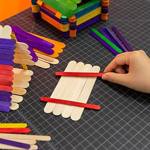 BAZİC Jumbo Craft Sticks Natral Ahşap, Büyük Boy Dondurma Popsicle Sopa, toksik Olmayan Sanat Malzemeleri için DIY Proje Yapı