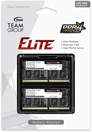 TEAMGROUP Elite 16 GB Kiti (2x8 GB) DDR4 2400 MHz PC4-19200 CL16 Tamponsuz ECC Olmayan 1.2 V SODIMM 260-Pin Dizüstü Dizüstü PC