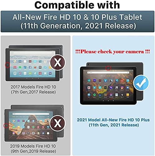 Moko Kılıfı Hepsine Uyar-Yeni Kindle Fire HD 10 & 10 Plus Tablet (11. Nesil, 2021 Sürümü) 10.1 - Otomatik Uyandırma/Uyku, Zeytin