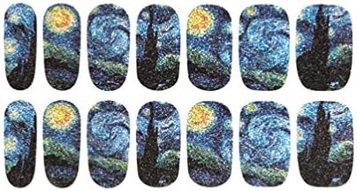 Beaupretty Tırnak Sarar Yıldızlı Gece Gökyüzü Tırnak Sticker Gizemli Tırnak Çıkartması Tam Kapak Nail Art Sticker için DIY Nail