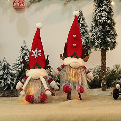 UXZDX 2 Pcs Noel Meçhul yaşlı adam ile lamba ışıklı uzun Sakal Bebek noel süslemeleri için Ev (Renk: Bir, Boyutu