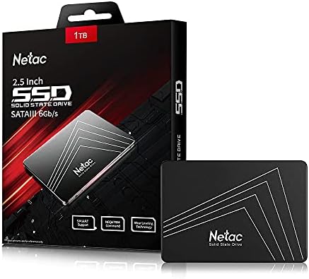 Netac 1 TB Dahili SSD SATA 3.0 6 Gb / s 2.5 İnç 3D NAND 535 MB/S Siyah-N530S