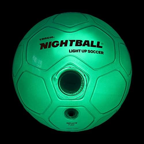 Nightball futbol topu led ışık Up Topu-Glow Karanlık Glow Topu Futbol Topu Hediyeler-Turuncu Teal Açık ve Kapalı Futbol Topu-Hediyeler