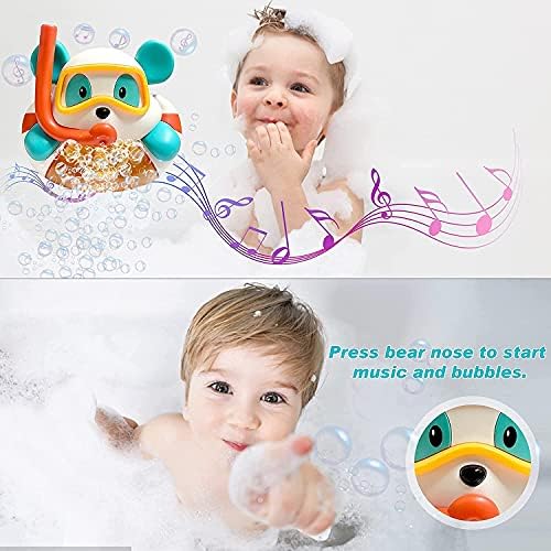 BOSOZOKU Bebek Banyo Oyuncak, Otomatik Kabarcık Blower Küvet Oyuncaklar için Kabarcık Banyo Makinesi Bebekler için 12 Şarkı Oyna
