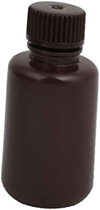 X-DREE 60 ml Plastik Doldurulabilir Dar Ağız DIY Sıvı Depolama Şişe Konteyner Kahverengi (Contenedor de botellas de almacenamiento
